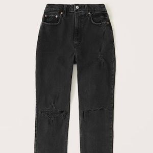 Black ulta high rise ripped Abercrombie curve love jeans